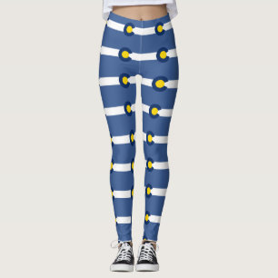 Blue Letter C Colorado Fahne Leggings