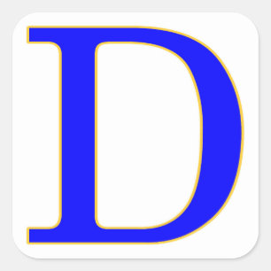 Blue Letter D Aufkleber