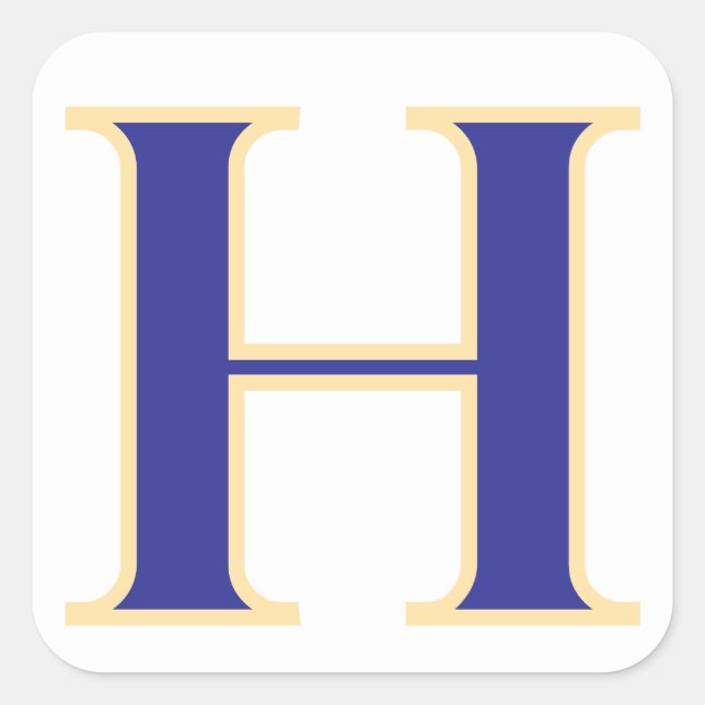 Blue Letter H Sticker (Vorderseite)