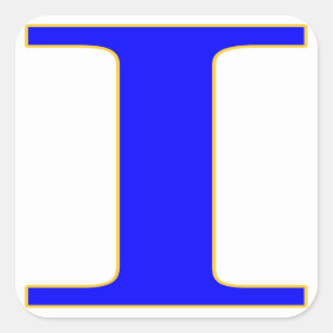 Blue Letter I Aufkleber