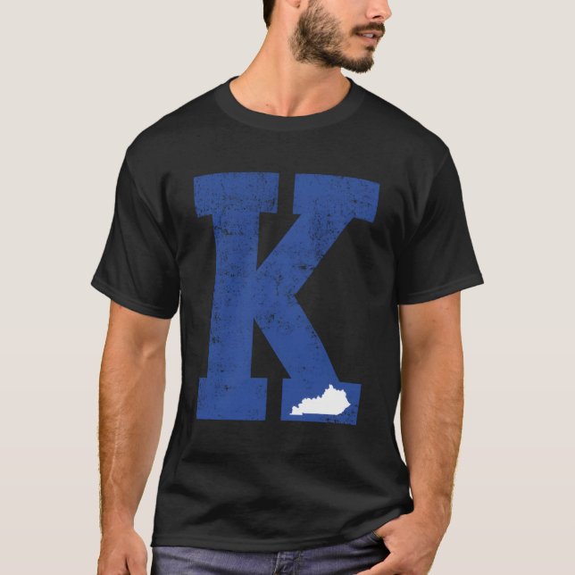 Blue Letter K Kentucky T-Shirt (Vorderseite)