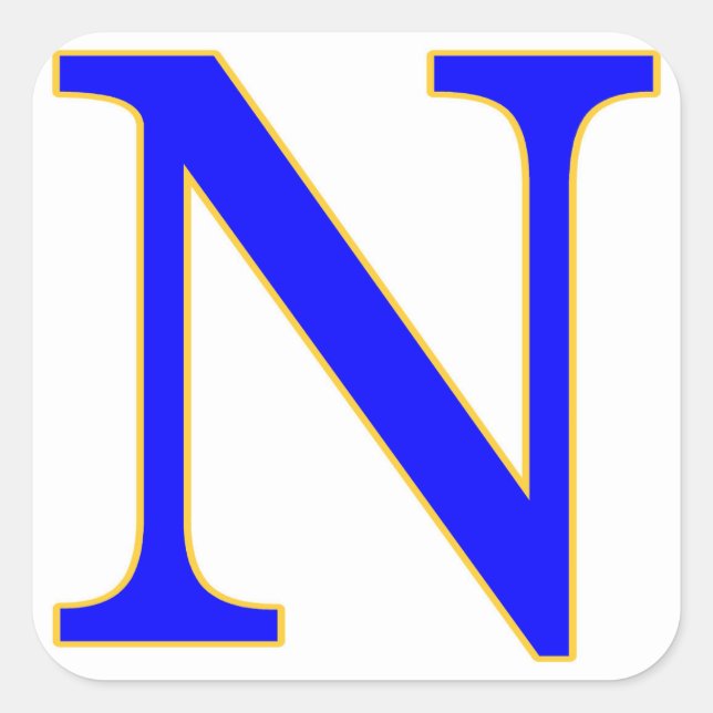 Blue Letter N Aufkleber (Vorderseite)