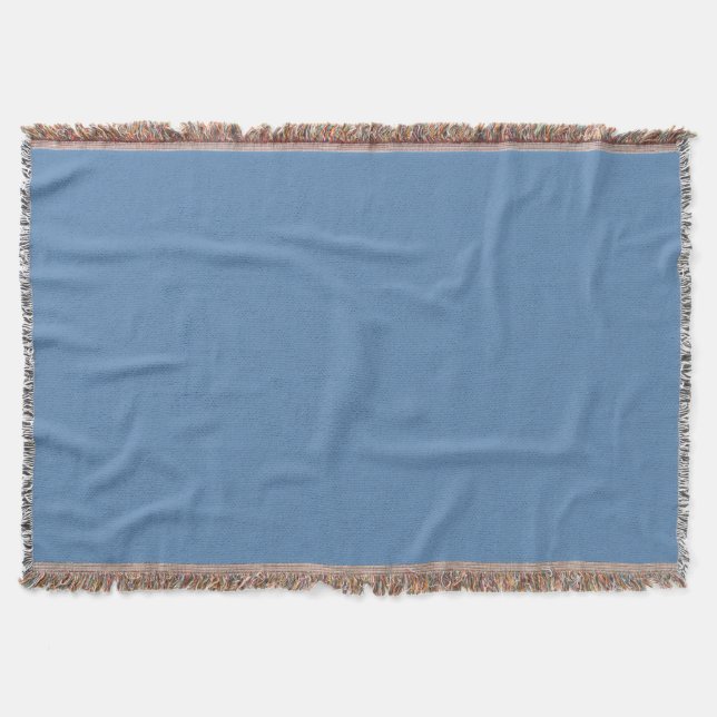 Blue Lichen Solid Color Print, Light Blue Gray Decke (Vorderseite)