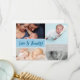 Blue Liebe & Dankfoto Collage Baby Shooter Dankeskarte (Vorderseite/Rückseite Beispiel)