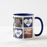 Blue Liebe Foto Best Nana Ever Tasse<br><div class="desc">Personalisierte blaue Nana aller Tasse. Erstellen Sie das perfekte Geschenk für Ihre Oma, indem Sie diese individuelle Foto-Tasse mit Herz und Liebe mit dem Text und beste Nana je in ihnen. Perfektes Geschenk für Geburtstage, Urlaub, Großelterntag oder Muttertag. Fügen Sie einfach Ihre eigenen Fotos zu einer einzigartigen Nana je Tasse,...</div>