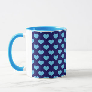 Blue Liebe Hearts Tasse