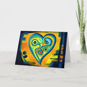Blue Liebe Herzgrusskarte Karte