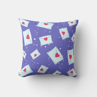 Blue Liebe Letters Heart Pattern Kissen