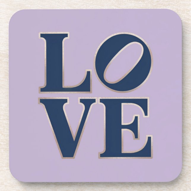 Blue LIEBE Untersetzer Set (Vorderseite)