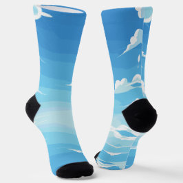 Blue & light blue socken