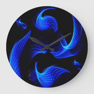 Blue Light Extravaganza Wall Clock Große Wanduhr