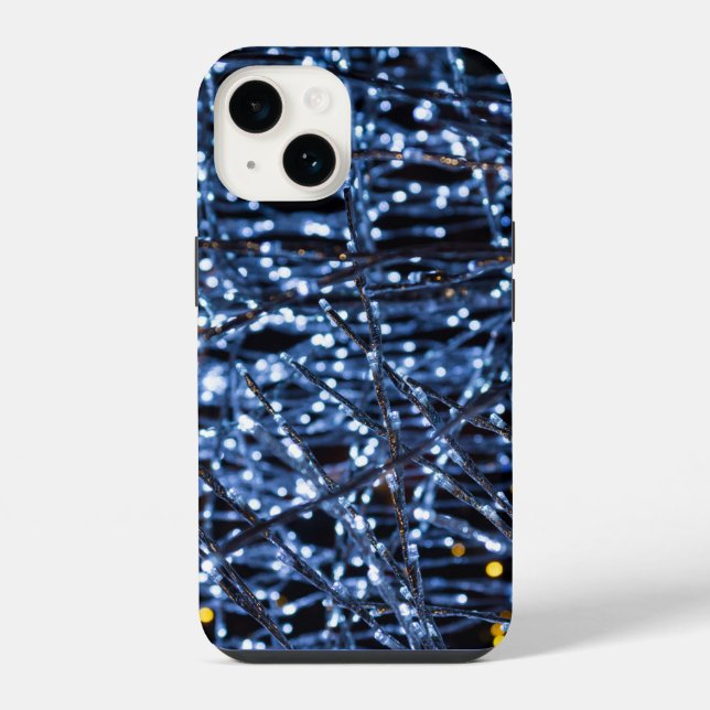 Blue Lights Abstrakt iPhone Case Hülle (Rückseite)