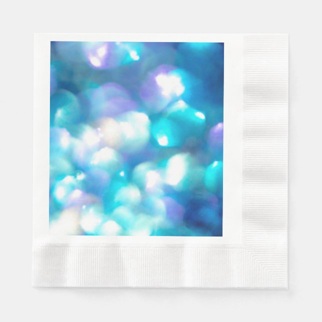 Blue Lights Paper Napkin Serviette (Vorderseite)