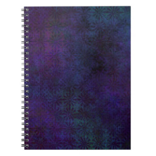 Blue & Lila Abstrakt, Grungy Digital Art Notizblock