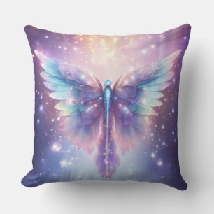 Blue Lila Angel Wings Design Kissen