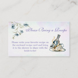 Blue lila Brautparty Tee Party Rezept Karte