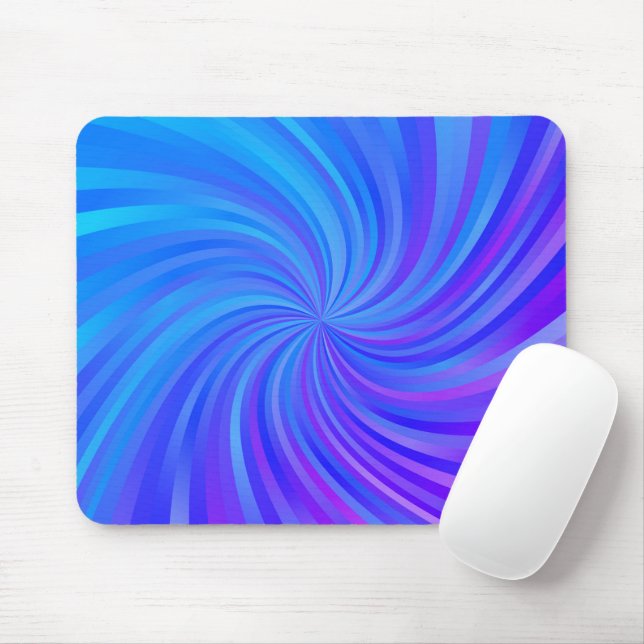 Blue Lila Curve Modernes Design Mousepad (Mit Mouse)