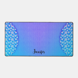 Blue Lila Design Your Name Desk Mat Schreibtischunterlage