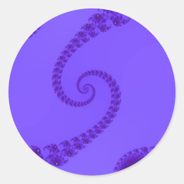 Blue Lila Double Spiral Stickers (Vorderseite)
