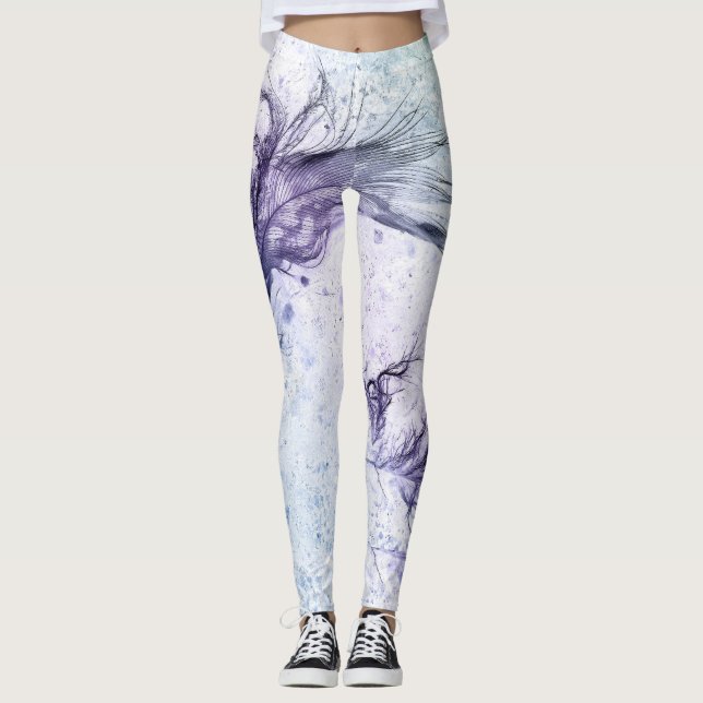 Blue Lila Feather Lite Leggings (Vorderseite)