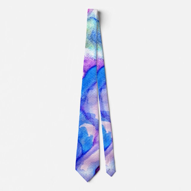 Blue Lila Fusion Neck Tie Krawatte (Vorderseite)