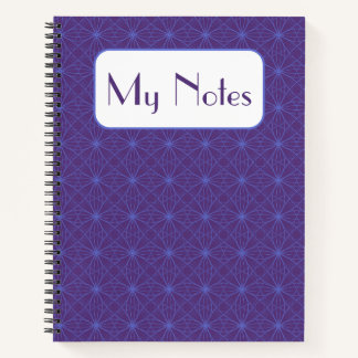 Blue & Lila Geometric Spiral Notebook Notizbuch