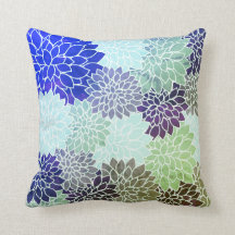 Blue Lila Green Dahlia Blume Blumenmuster