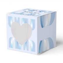 Blue Lila Heart Favor Box