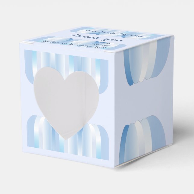 Blue Lila Heart Favor Box Geschenkschachtel (Vorderseite)
