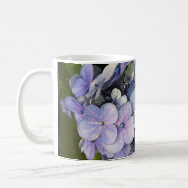 Blue Lila Hydrangea Tasse (Links)