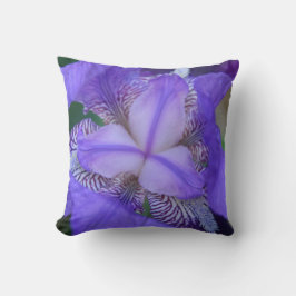 Blue Lila Iris Blume Kissen