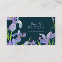 Blue Lila Iris Business Appointing Card