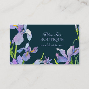 Blue Lila Iris Business Appointing Card Terminkarte