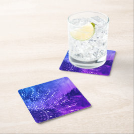 Blue Lila Mandala Clouds Boho Bohemisch Rechteckiger Pappuntersetzer