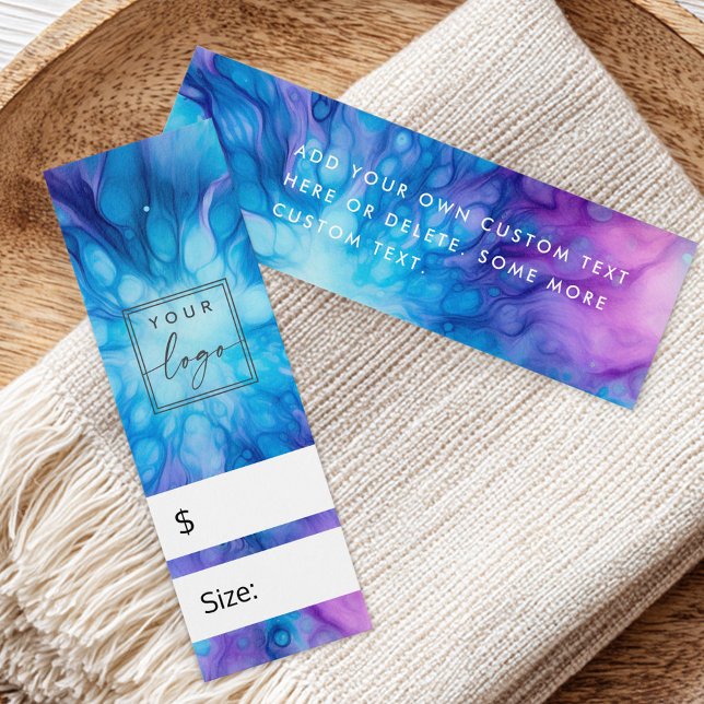 Blue lila Musterpreisbindung (Blue purple pattern price hang tag)