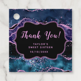 Blue Lila Ocean Agate 16 . Geburtstag Vielen Dank Geschenkanhänger