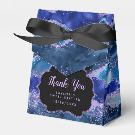 Blue Lila Ocean Agate 16 . Geburtstag Vielen Dank Geschenkschachtel