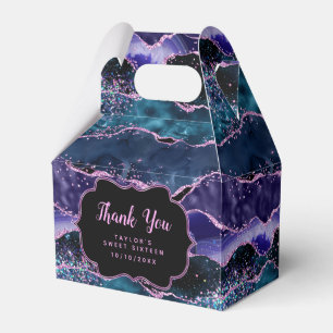 Blue Lila Ocean Agate 16 . Geburtstag Vielen Dank Geschenkschachtel