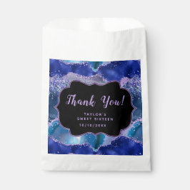 Blue Lila Ocean Agate 16 . Geburtstag Vielen Dank Geschenktütchen