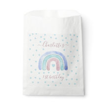 Blue Lila Pastell Rainbow Erster Geburtstag