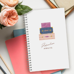 Blue Lila Peach Adventure erwartet Spiral Notebook Notizbuch