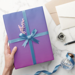 Blue Lila Pink Ombre Geschenkpapier