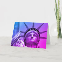 Blue Lila Pop Art Statue of Liberty New York