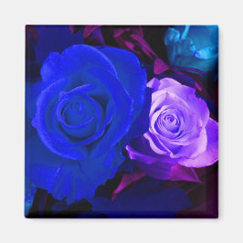 Blue Lila Rose Magnet - Anpassbar