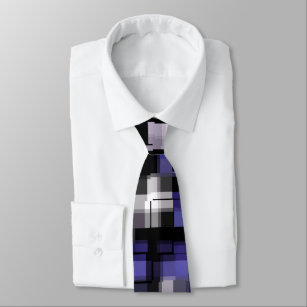 Blue Lila Schwarz-weiß Trendy Krawatte