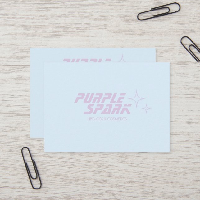 Blue Lila Small Business QR Visitenkarte (Vorderseite/Rückseite Beispiel)