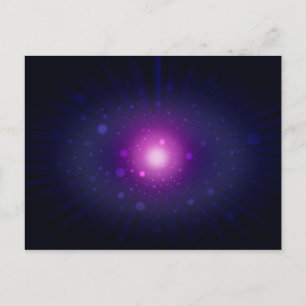 Blue Lila Space Galaxy Stars Abstrakt Postkarte