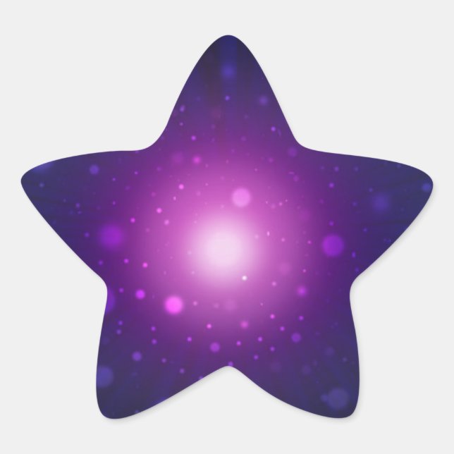 Blue Lila Space Galaxy Stars Abstrakt Stern-Aufkleber (Vorderseite)