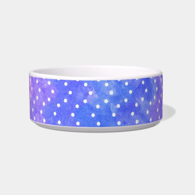 Blue Lila Starry Night Sky Galaxy Wasserfarbe Napf (Vorderseite)