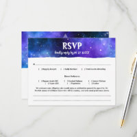 Blue Lila Watercolor Galaxy Bat Bar Mitzvah